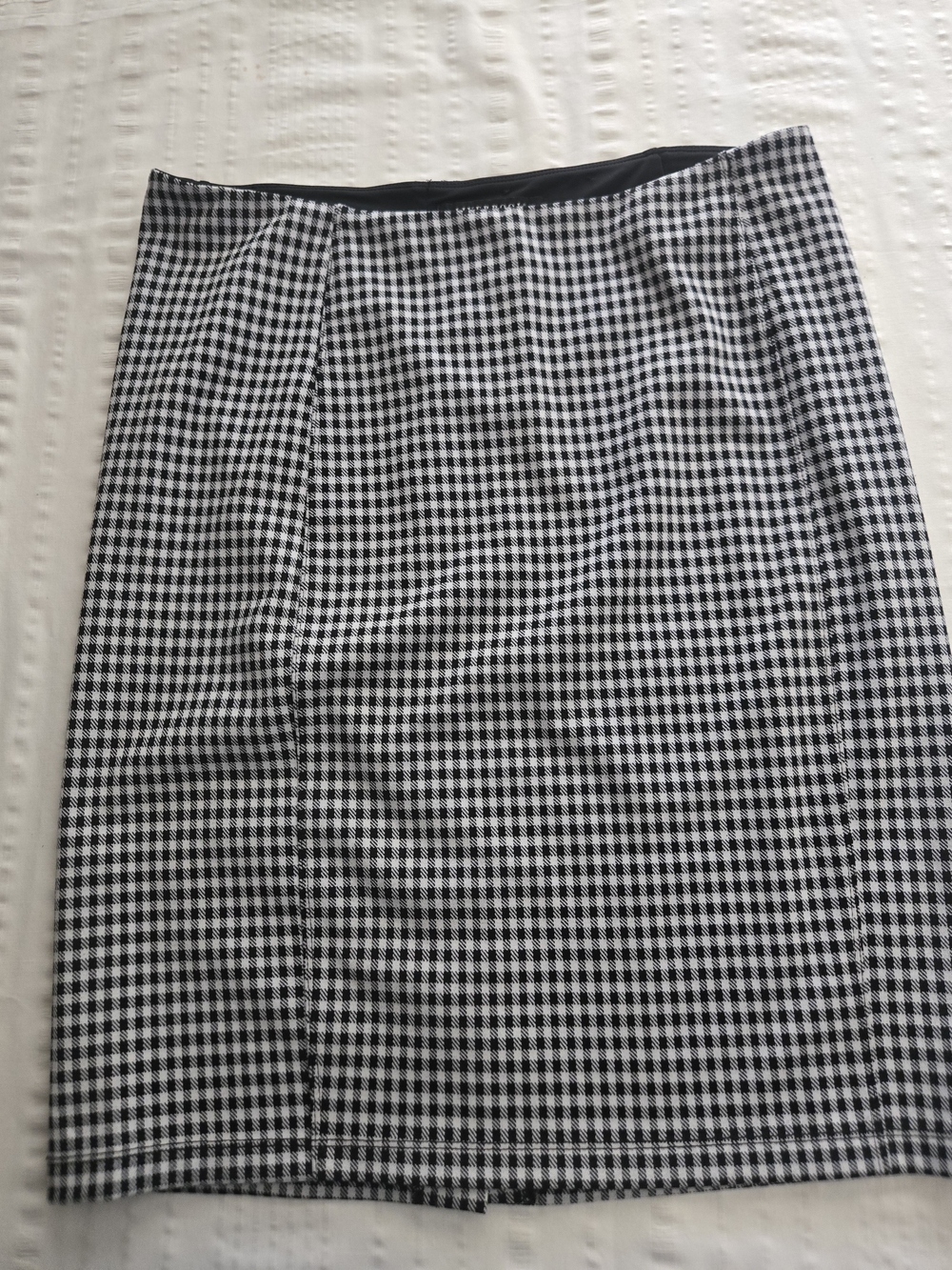 Liverpool Black and White Gingham Pencil Skirt